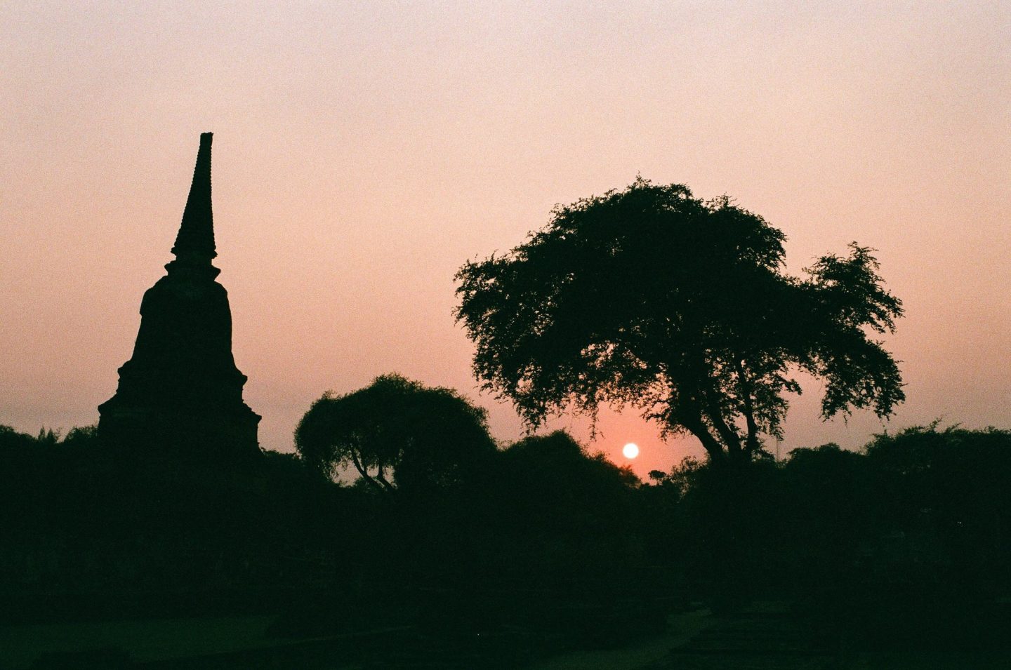 Sunset in Ayutthaya at Wat Ratchaburana